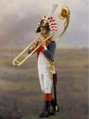 trombonist orchestra soldiers figures collectible toy soldiers 54 mm kits 1810 1st grenadiers anno napoleonic model toy soldiers miniatures figurines for colle orchestra trombone trombonist tromboniste year