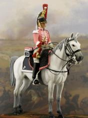 Cuirasier trumpeter toy soldier military miniature collectors diorama collection 1812 1809 1815 reg reggimento soldiers figures collectible toy soldiers 54 mm kits trombettiere trompette trumpeter year