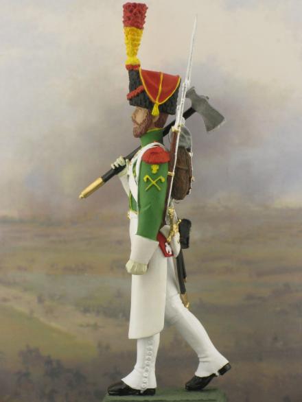 Sapper flanquer french painted toy soldiers military figures kits sale 1811 1813 18113 anno napoleonic war figures tin soldiers painting model miniature sapeur sapper year zappatore