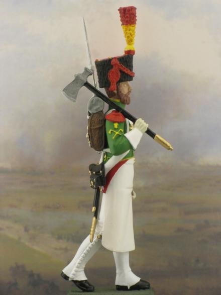 Sapper flanquer french painted toy soldiers military figures kits sale 1811 1813 18113 anno napoleonic war figures tin soldiers painting model miniature sapeur sapper year zappatore