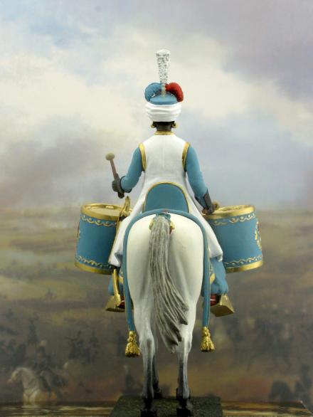 Dragoon ketledrummer napoleonic war figures tin soldiers painting model miniature 1804 1815 di kettledrummer suonatore timbalier timpano toy soldier tin miniatures for sale 1 32 scale diorama year