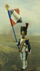 Tin Soldier Sergeant standard bearer of the Grenadiers of the old guard 54 mm 