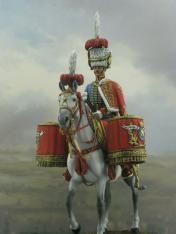 timpanist chasseur mounted toy soldier military miniature collectors diorama collection 1810 napoleonic model tin soldiers miniatures figurines for colle timpanist year 1 32 54 anno chasseur dedicated dres full high historical miniature mm mounted scale timbalier timpanista uniform