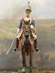 Napoleonic Wars 54mm France 1812 Cuirassier Painted Tin toy soldier 1:32 